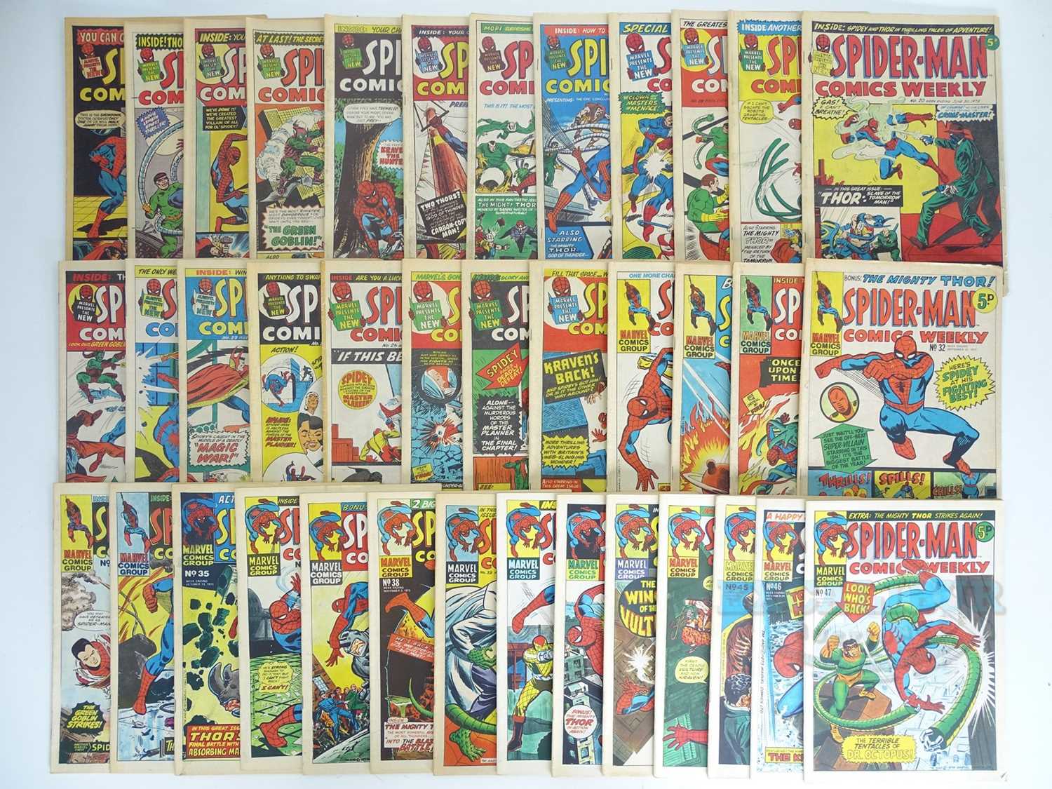 Lot 127 - SPIDER-MAN COMICS WEEKLY LOT (38 in Lot) -...