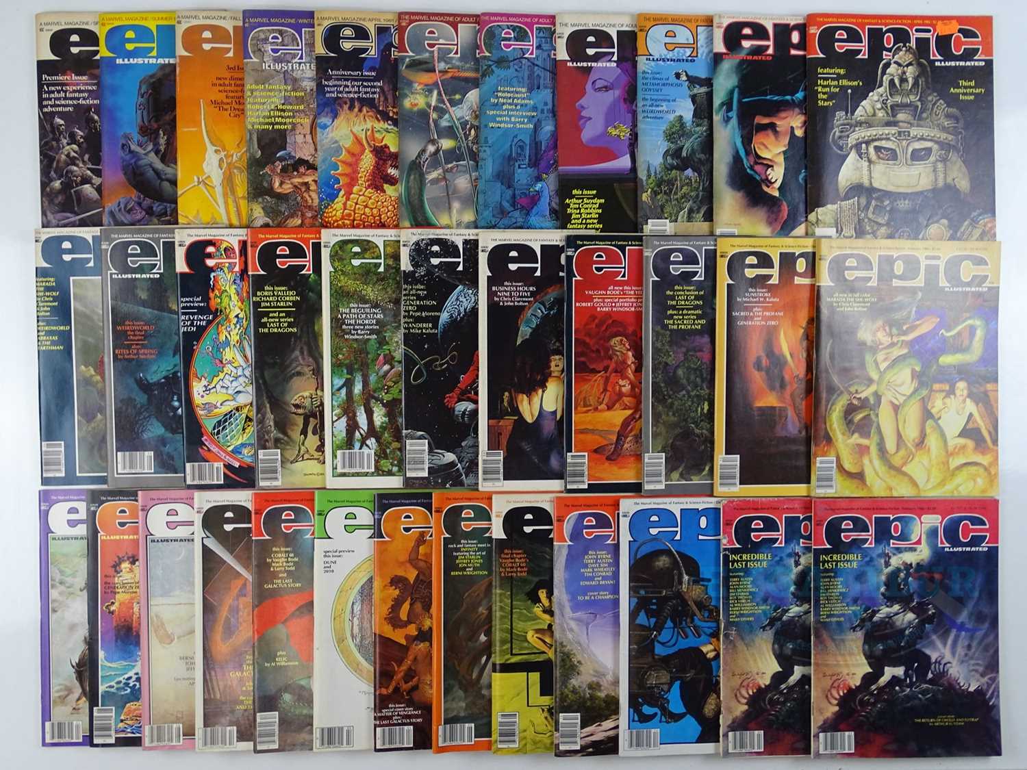 Lot 16 - EPIC ILLUSTRATED (35 in Lot) - (1980/1986 -...
