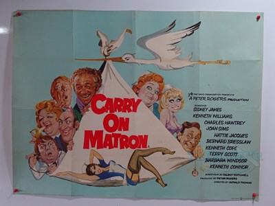Lot 112 - CARRY ON MATRON (1972) - A UK Quad film poster...