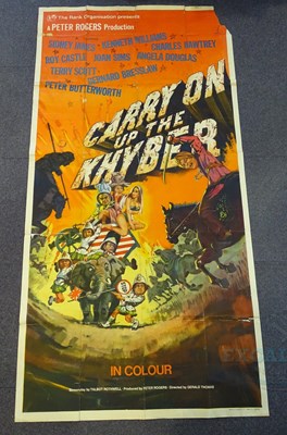 Lot 117 - CARRY ON UP THE KHYBER (1968) - A three sheet...