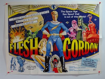 Lot 133 - FLESH GORDON (1974) - A UK Quad movie poster -...