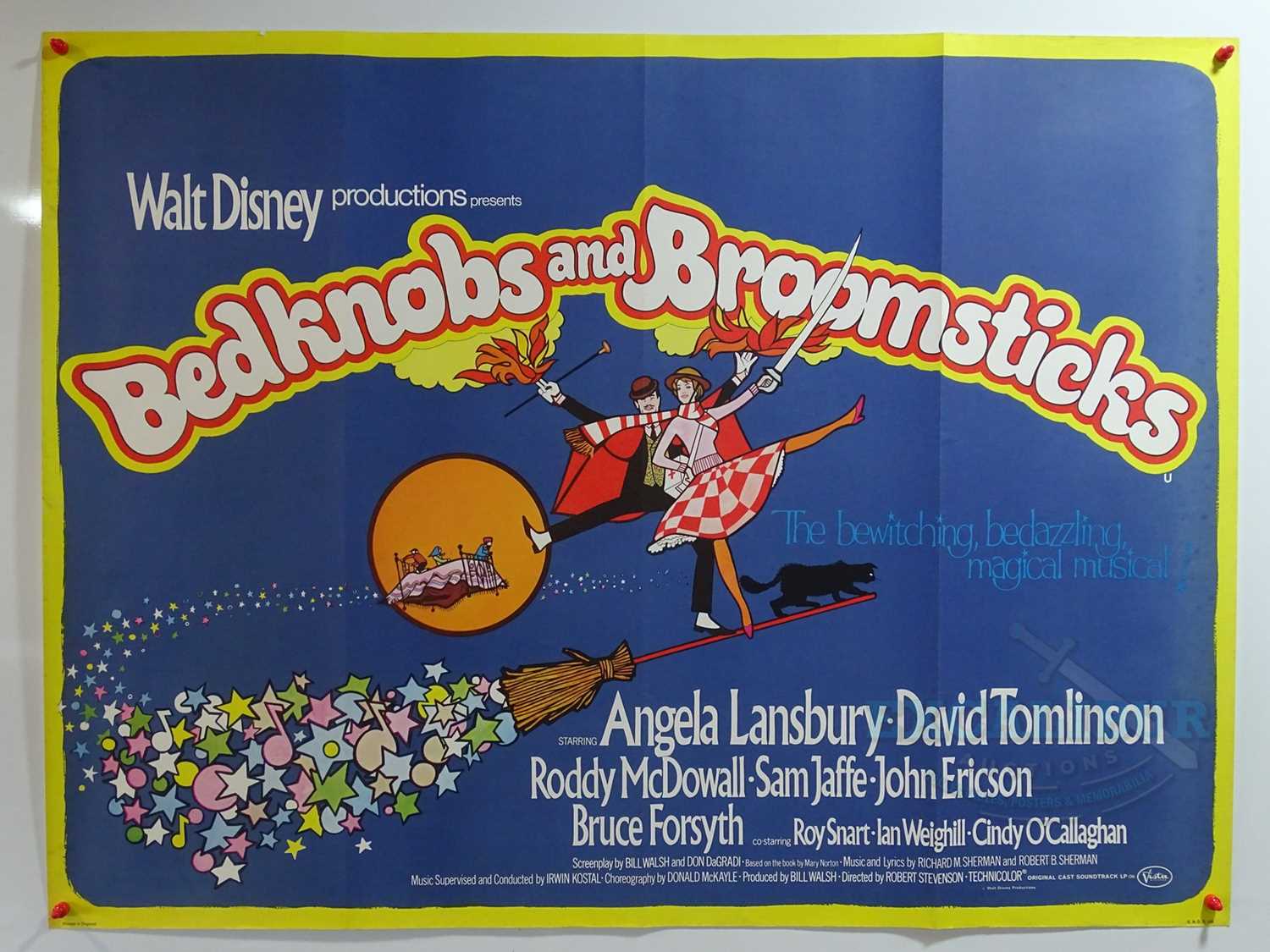 Lot 189 - WALT DISNEY - A group of 3 UK Quad movie...