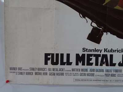 Lot 227 - FULL METAL JACKET (1987) - A UK Quad film...