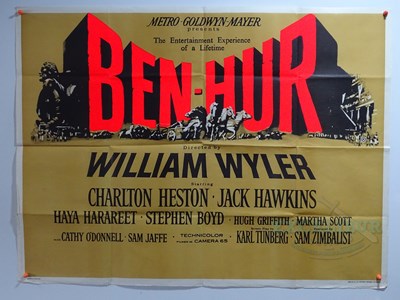 Lot 282 - BEN-HUR (1960) - A UK Quad movie poster -...