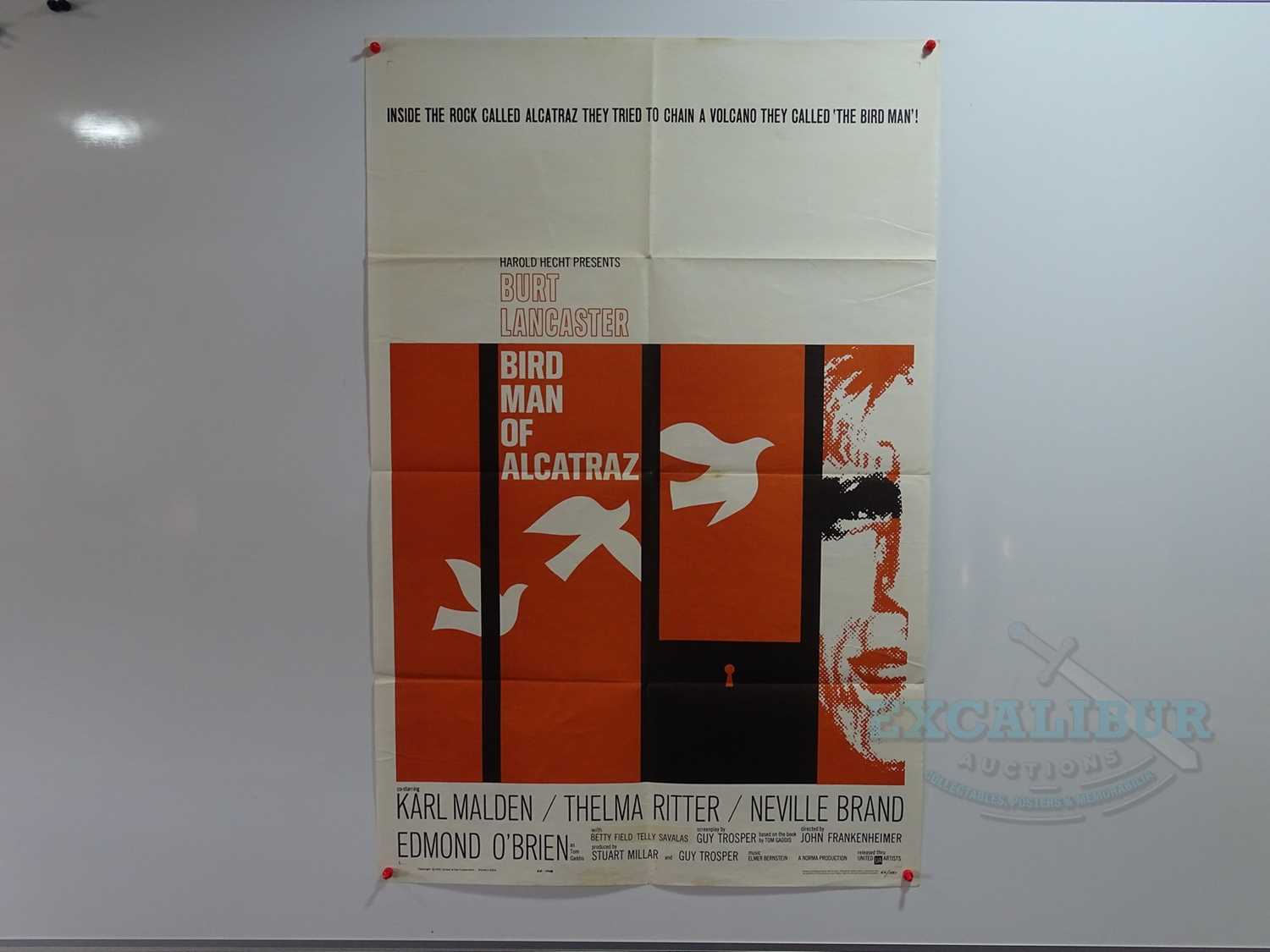 Lot 337 - BIRD MAN OF ALCATRAZ (1962) - A US one sheet...