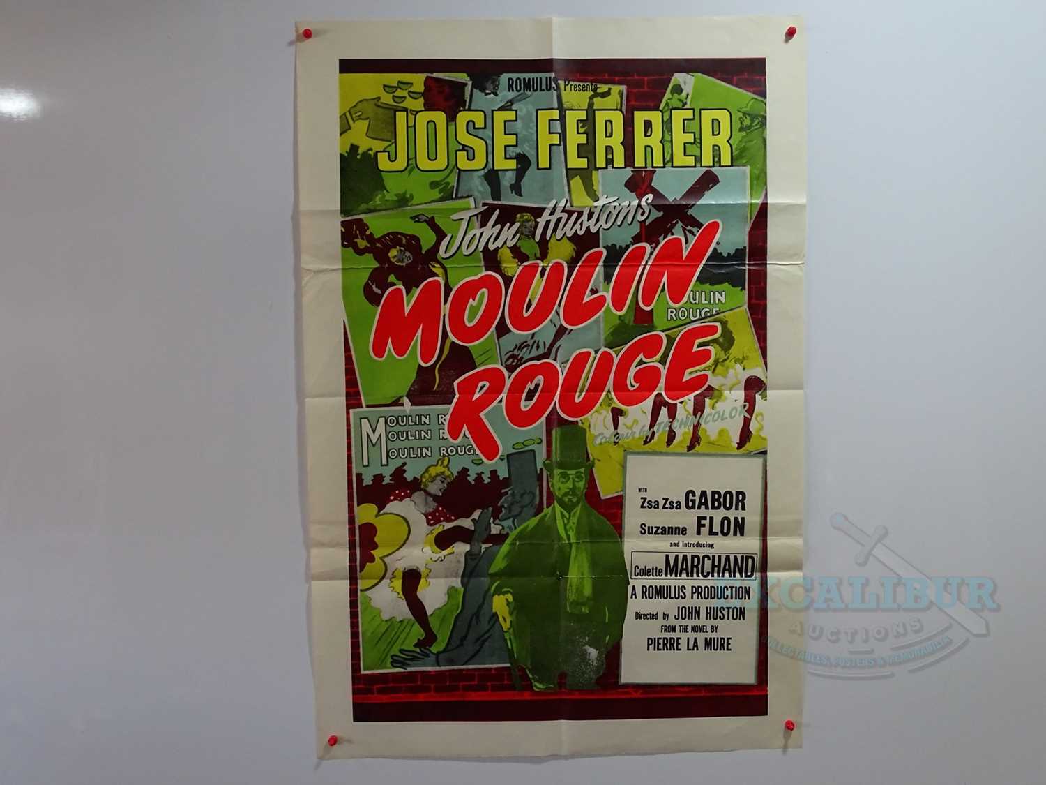 Lot 348 - MOULIN ROUGE (1952) - A UK one sheet movie...