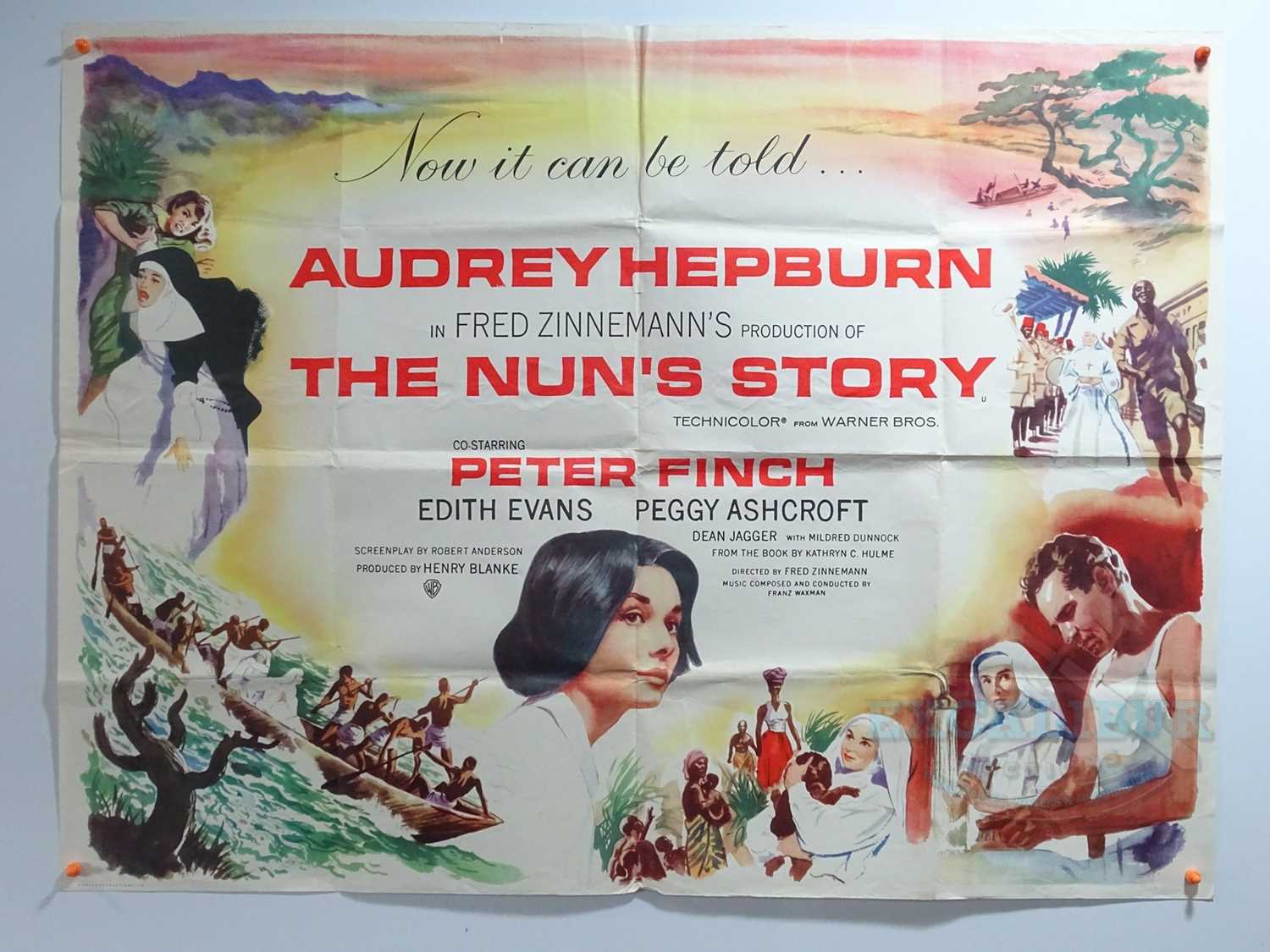 Lot 357 - THE NUN'S STORY (1959) - A UK Quad film poster...