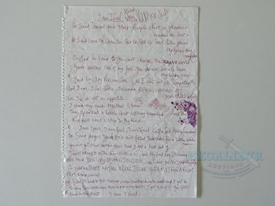 Lot 36 - An original handwritten page of lyrics for the...