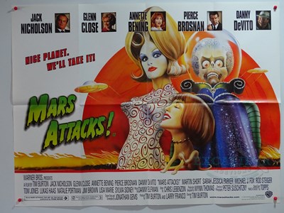 Lot 454 - MARS ATTACKS! (1996) - UK Quad Film Poster -...