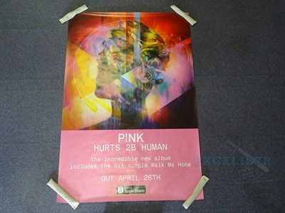 Lot 50 - PINK - A pair of Hurts 2B Human Album posters -...