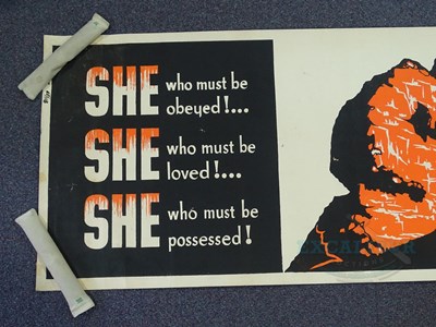 Lot 533 - SHE (1965) - An original US MGM banner poster -...