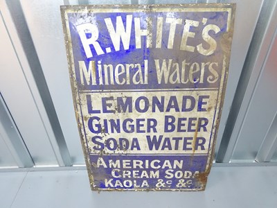 Lot 10 - R.WHITE'S MINERAL WATERS (20" x 30") - enamel...