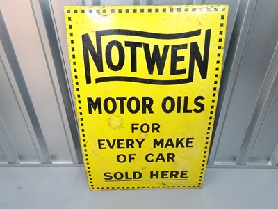 Lot 11 - NOTWEN MOTOR OILS (24" x 36") - enamel single...