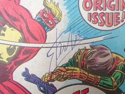 Lot 345 - CAPTAIN BRITAIN #1 AUTOGRAPHED BY STAN LEE...
