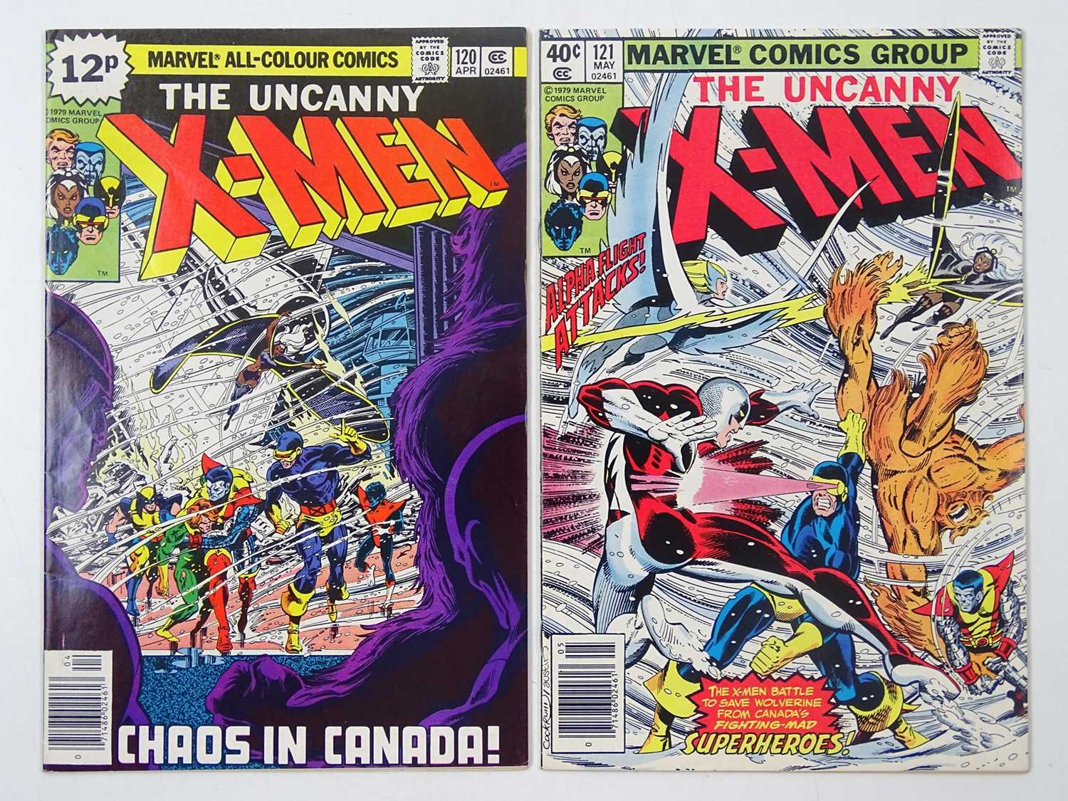 Lot 477 UNCANNY XMEN 120 & 121 (2 in Lot)