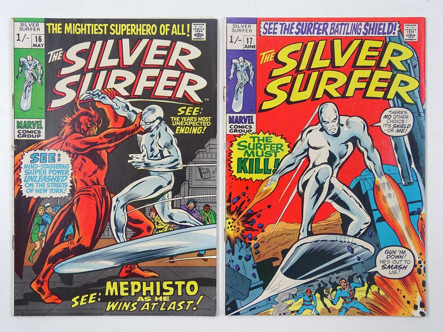 Lot 103 - SILVER SURFER #16 & 17 (2 in Lot) - (1970 -...