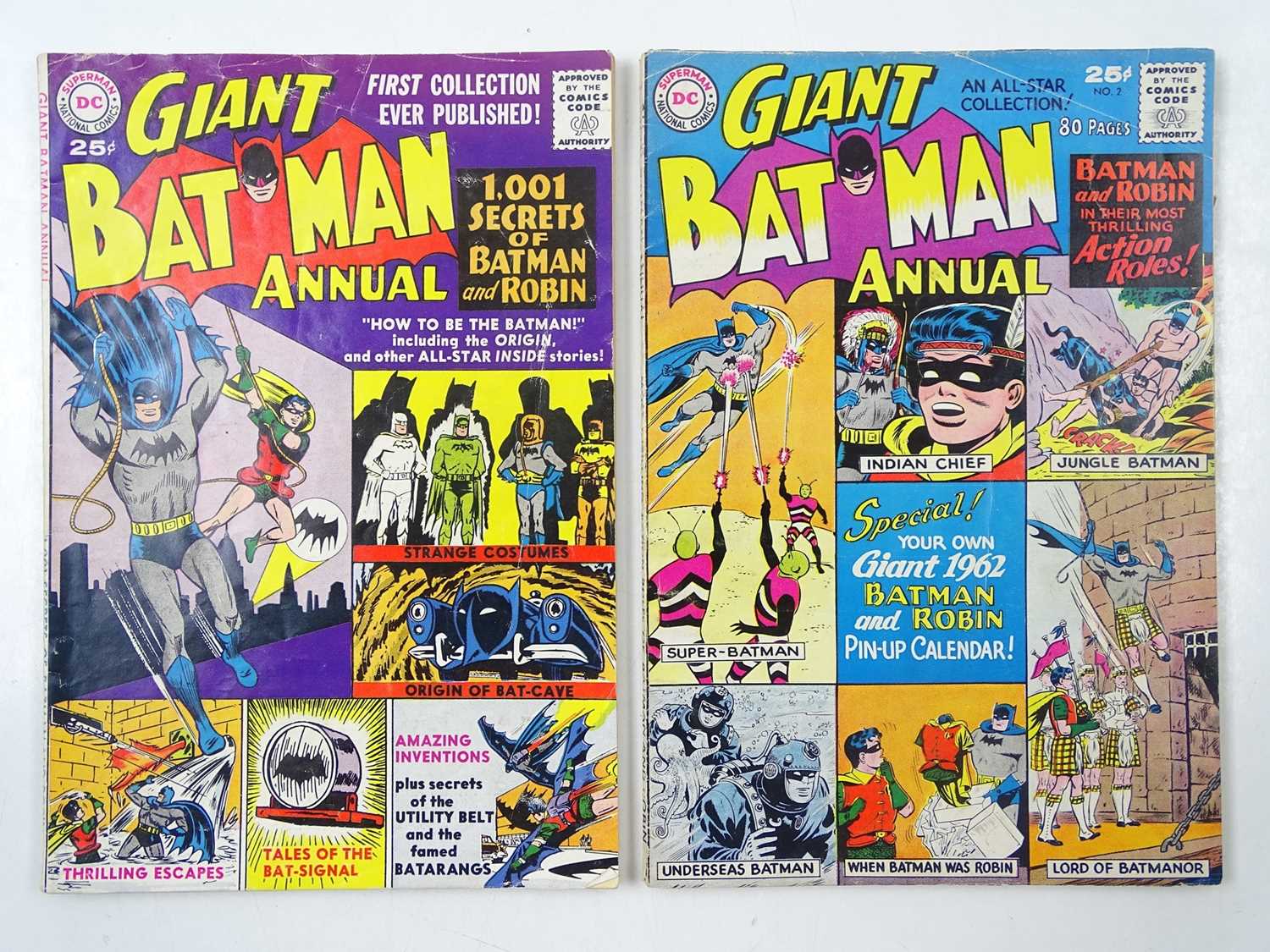 Lot 150 - GIANT BATMAN ANNUAL 1 & 2 (2 in Lot) - (1961 -...