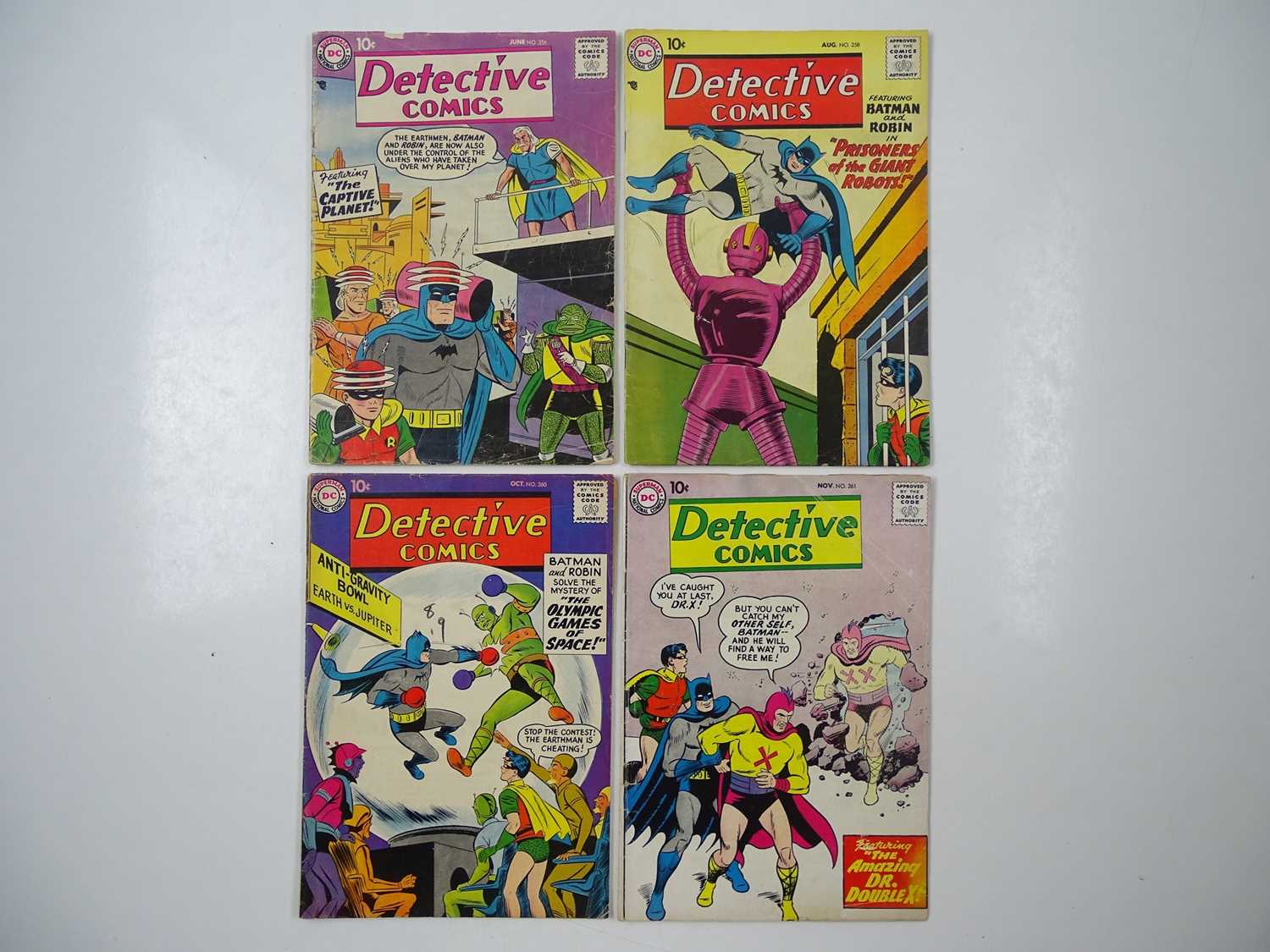 Lot 288 - DETECTIVE COMICS #256, 258, 260, 261 (4 in...