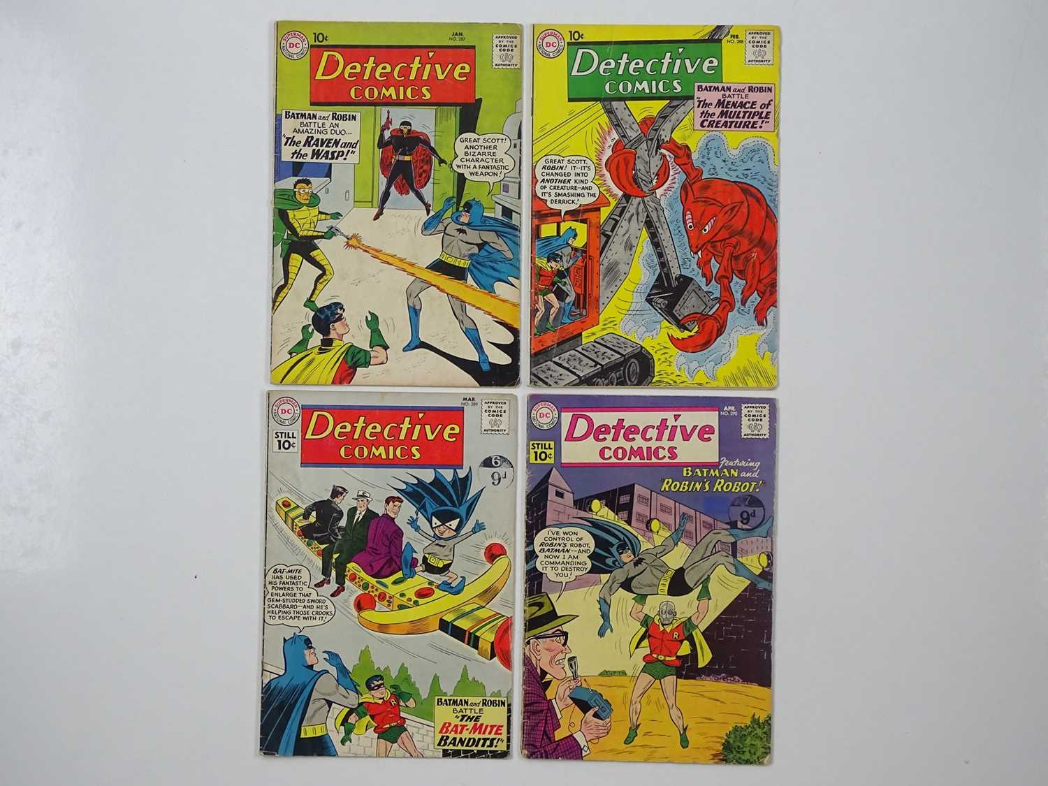 Lot 423 - DETECTIVE COMICS #287, 288, 289, 290 (4 in...