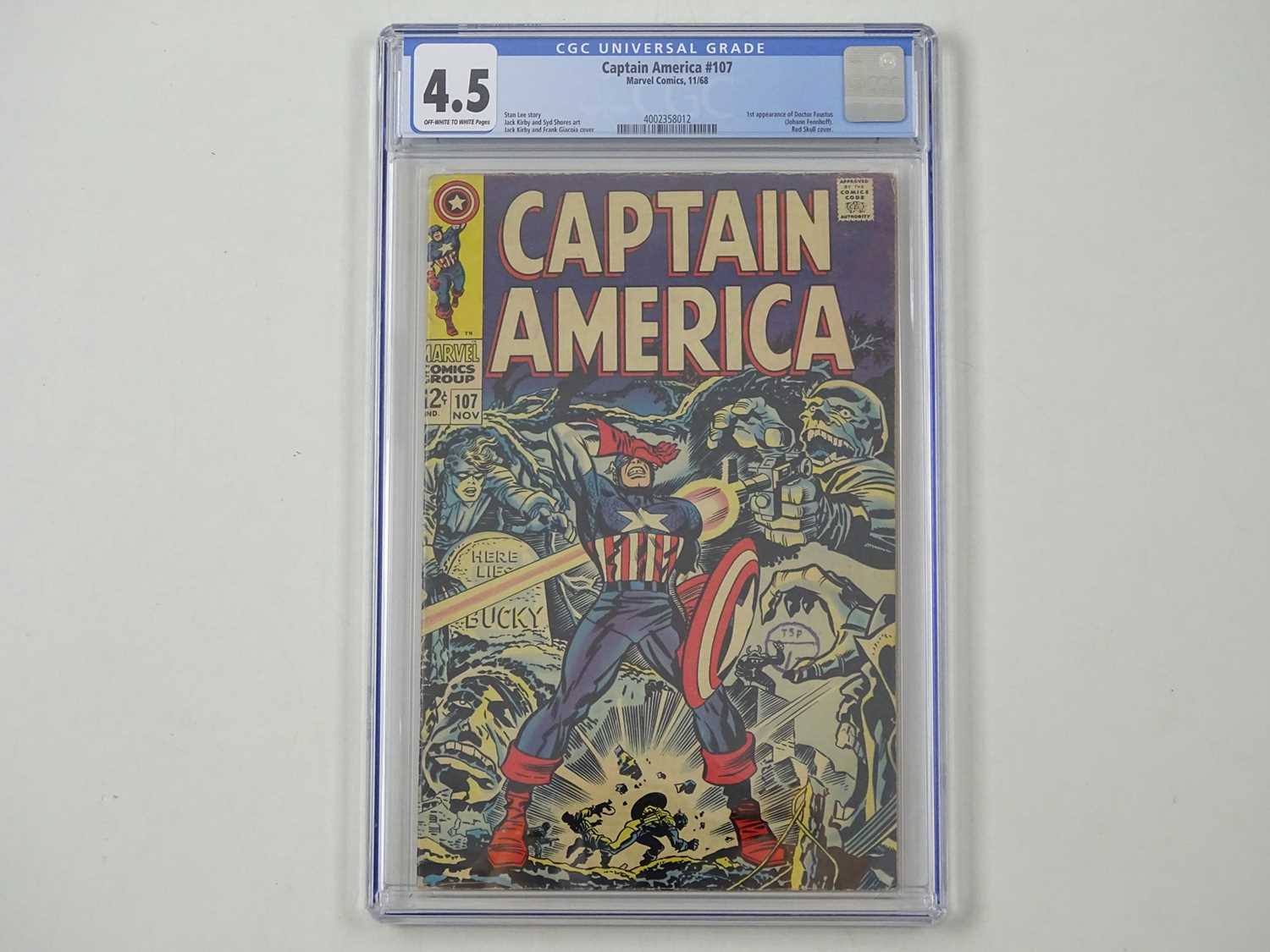 Lot 55 - CAPTAIN AMERICA #107 (1968 - MARVEL) - GRADED...