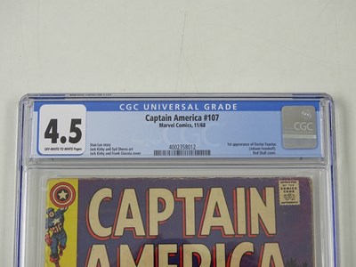 Lot 55 - CAPTAIN AMERICA #107 (1968 - MARVEL) - GRADED...