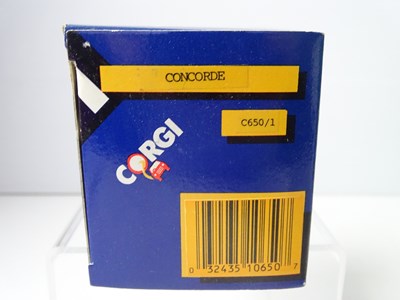 Lot 123 - A group of boxed CORGI Concorde models in both...