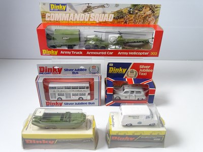 Lot 129 - A group of DINKY Toys comprising 303 Commando...