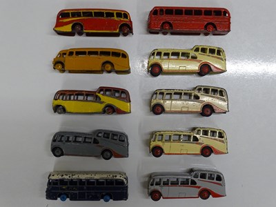 Lot 143 - A group of unboxed, playworn DINKY coaches -...