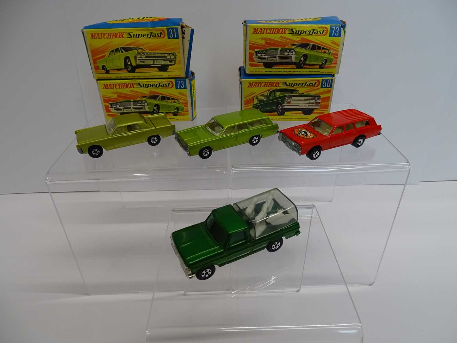 Lot 15 - A group of MATCHBOX Superfast cars comprising...