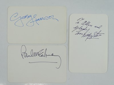 Lot 276 - THE BEATLES - A group of three signed cards...