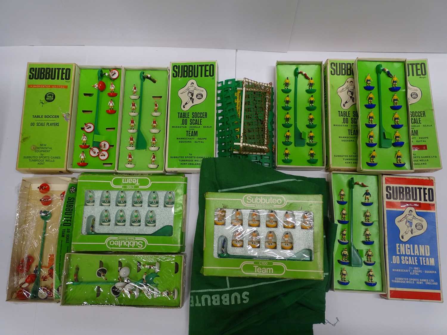 Table For Subbuteo Lot 177 - A selection of SUBBUTEO table soccer teams