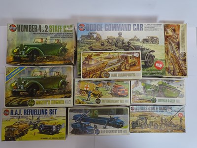 Lot 191 - A group of unbuilt plastic kits mostly in 1:72...