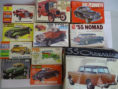 Lot 195 - A group of unbuilt plastic kits in various...