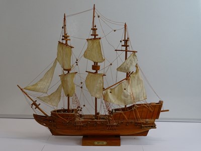 Lot 209 - A handbuilt, wooden model of the 'Mayflower'...