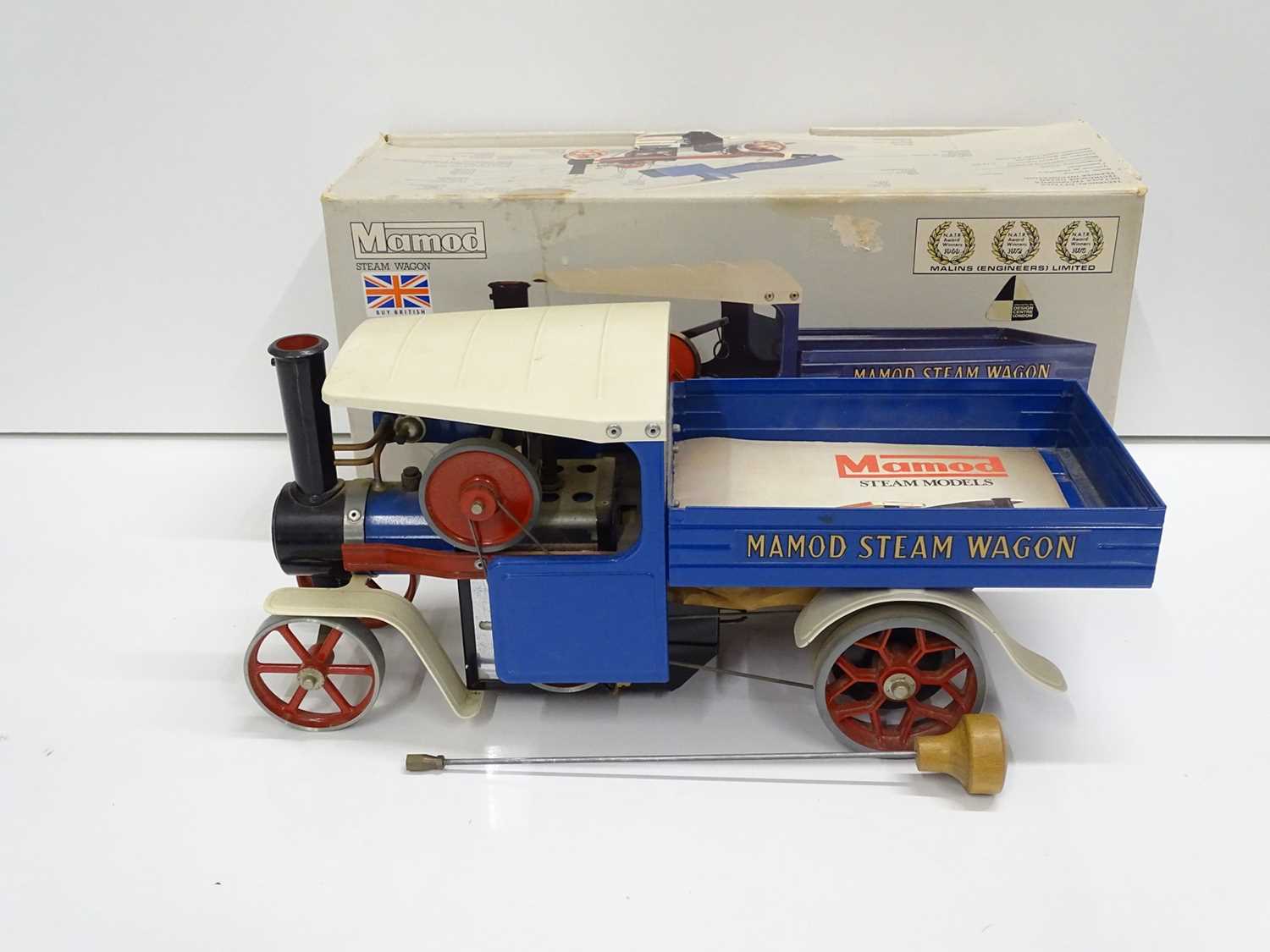 Lot 228 - A MAMOD live steam Steam Wagon in blue/white...