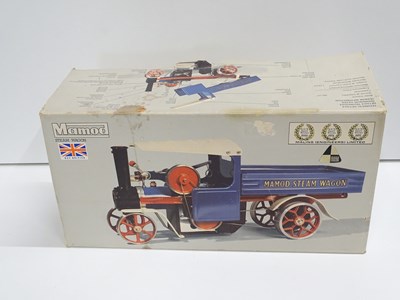 Lot 228 - A MAMOD live steam Steam Wagon in blue/white...