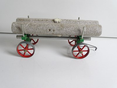 Lot 231 - An unboxed MAMOD log trailer wagon together...