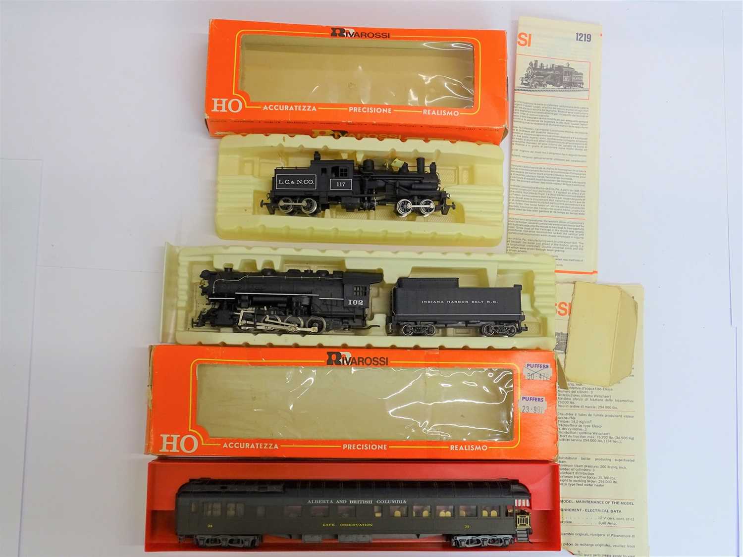 Lot 262 - A group of RIVAROSSI HO gauge American /...