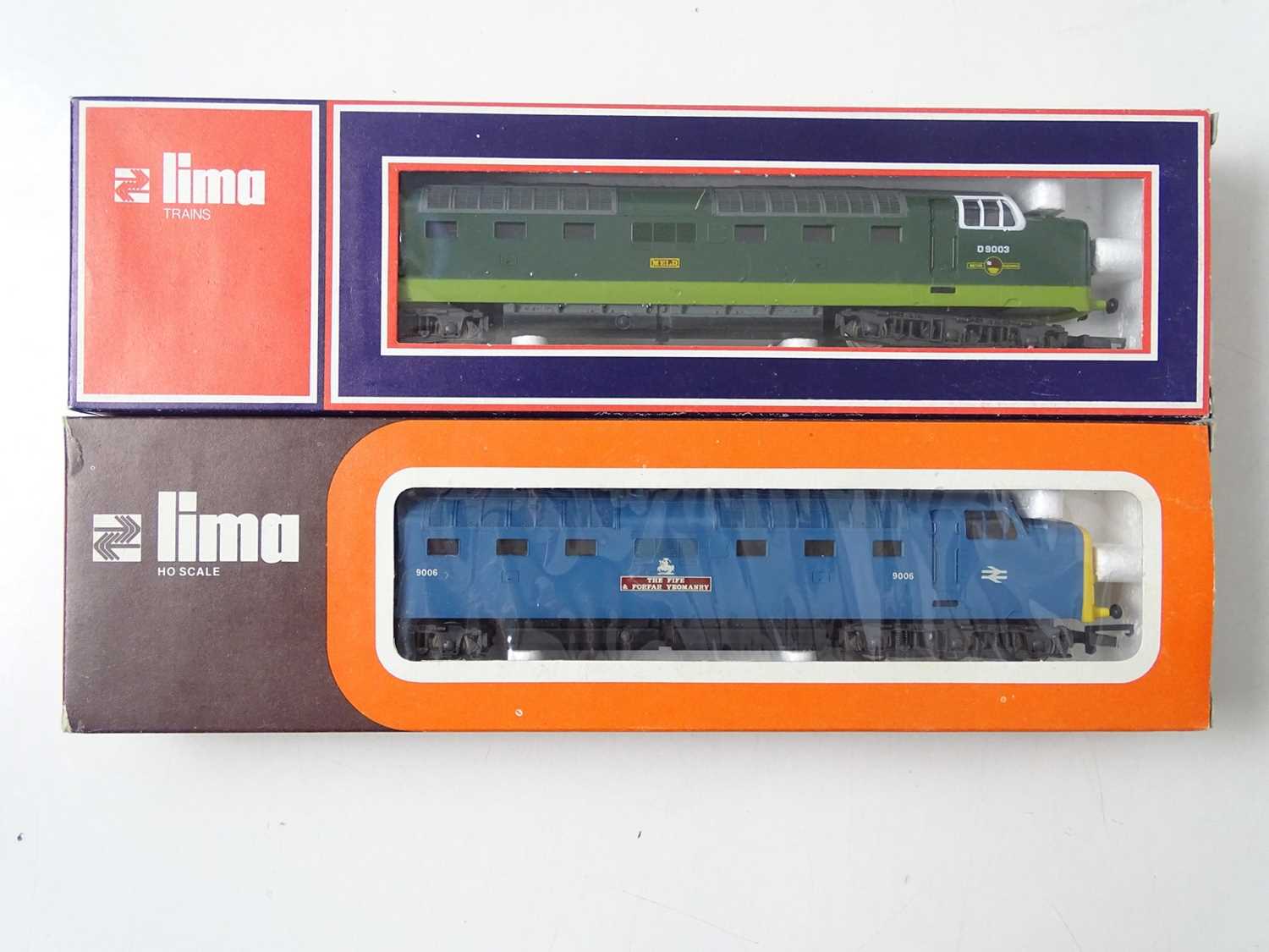 Lot 299 - A pair of LIMA HO gauge Deltic diesel...