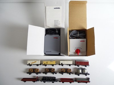 Lot 307 - A group of MARKLIN HO gauge wagons (unboxed)...