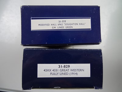 Lot 379 - A pair of BACHMANN OO gauge GWR steam...