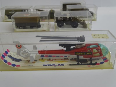 Lot 49 - A group of MAJORETTE military vehicles all in...