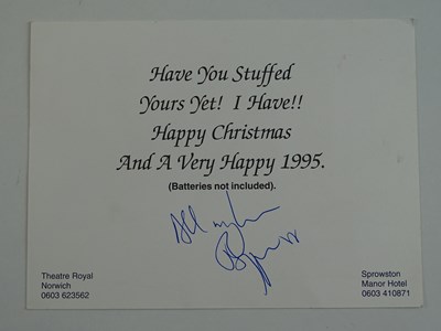 Lot 11 - A hand signed Christmas card from CHRISTOPHER...