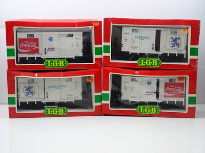 Lot 560 - A group of LGB G Scale refrigerated beer and...