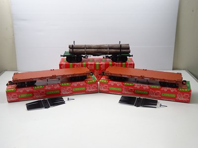 Lot 563 - A group of LGB G scale bogie flat bed wagons...