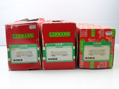 Lot 564 - A group of LGB G scale bogie vans comprising a...