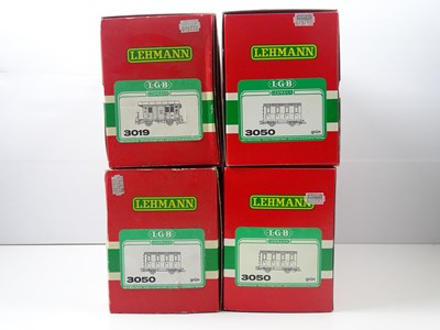 Lot 565 - A group of LGB G scale 4-wheel coaches in...