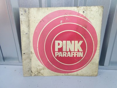Lot 22 - PINK PARAFFIN (16" x 16") tin double sided...