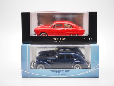 Lot 104 - A pair of 1:43 scale hand built resin models...