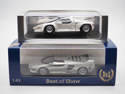 Lot 114 - A pair of 1:43 scale hand built resin models...